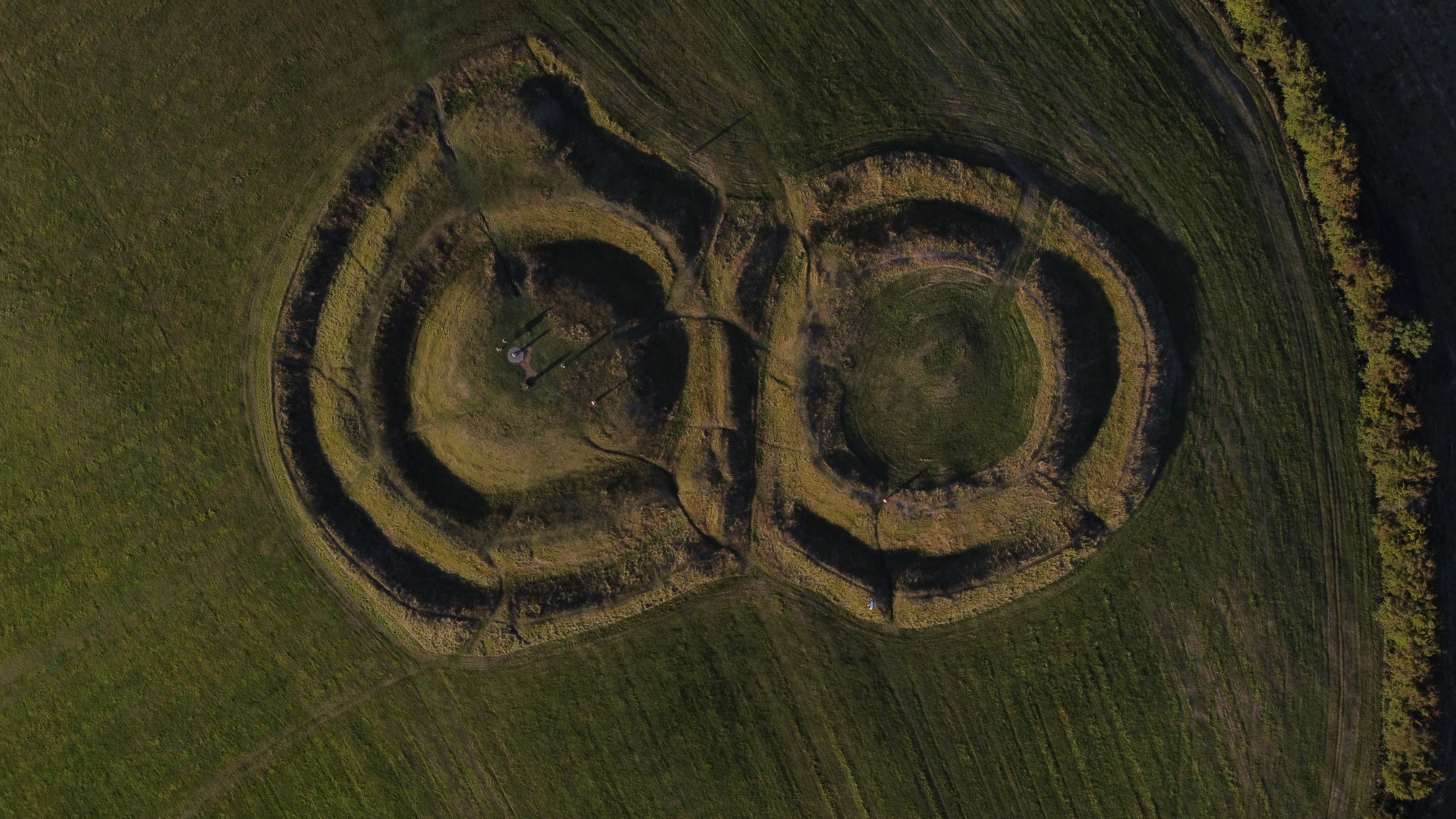 Overhead drone survey of an ancient ringfort site in Co. Meath, Ireland
